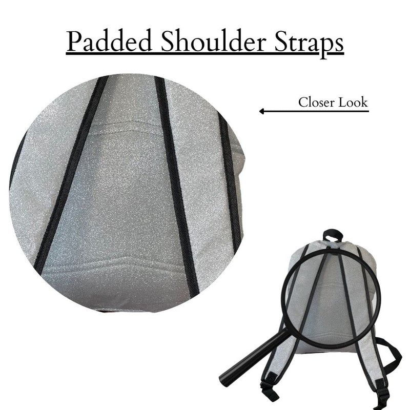 NGIL Canvas School Backpack (Glitter-Silver) - Image 5